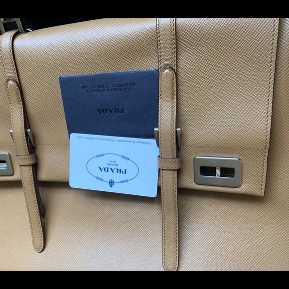 Prada Saffiano Flap Satchel - Picture 7 of 13